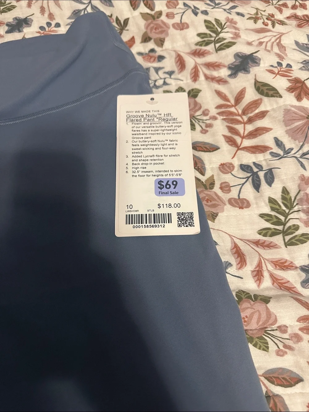 NWT Lululemon Groove Nulu High-Rise Flared Pant *Regular Steel Blue
